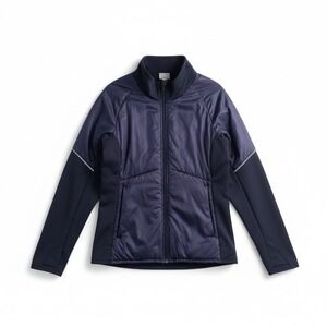 Athleta Women's Navy Active Athleisure Jacket Full Zip Workout Run Size Large